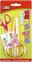 Mini Safety Scissors Plastic Blunt Tip Art Craft Handle Pink No Blade