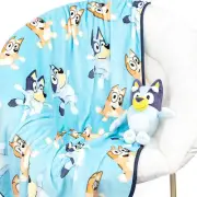 Bluey Plush Mini Pillow Buddy & 40 x 50 Inch Travel Throw Set - Super Soft 2 ...