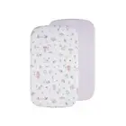 Living Textiles 100% Cotton Bassinet Fitted Sheet 2 Pack - Whimsical Wonderland