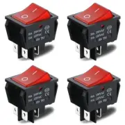 QIYANGBROPack of 4PCS Rocker Switch 30A 250VAC/35 125VAC KCD2 KCD4 DPST 4 Pin...