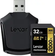 Lexar Professional 2000X SDHC/SDXC UHS-II SD Card -32GB