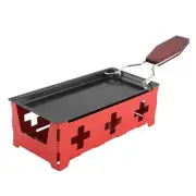 Cheese Oven Mini Non-stick Baking Pan Red) Wooden Handle Set Red Grill + B