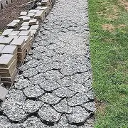 Garden Retaining Wall Grid Stabilizer Gravel Ground Grid 2 Inch Driveway Stabilization Grids Walkway/Driveway Ground Grid for Patios Sheds Slopes Pathways Parking Black(1x7m/3.2x23ft)