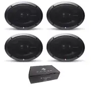 Two Pair of Rockford Fosgate 6"x9" 800W 4 Ohm 3-Way Full-Range Speakers T1693