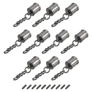 0.51" Cord End Cap Terminator Cord Finding for Jewelry Making, 15Pcs Dark Grey