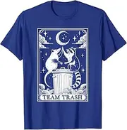 [JIAGANYI] Tarot Card Vintage Team Trash Crescent Moon Opossum Raccoon T-Shirt