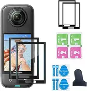 Insta 360 X4 Screen Protector Film(2 Pack), X4 Screen Protector for Insta360 X4 Accessories, Tempered Glass Display Film, Ultra HD, 9H Hardness, Scratch Resistant, Anti-Fingerprint