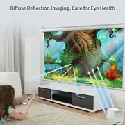 Projector Screen 72 Inch with 4:3 HD 4K Screen for School Home Theatre Cinema Foldable Outdoor 1.46x1.1m