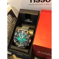 在飛比找蝦皮購物優惠-Tissot seastar 1000 綠面 三眼石英錶 米