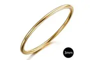 Solid Golf Bangle 3mm Gold Layered