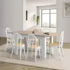 Aris Vintage Extendable Dining Table Set | 5-7 Seater Premium Dining Table an...