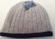 Rugged Wear/Jacob Ash Unisex Oatmeal Ragg Wool Beanie, Polyester Lined, S/M