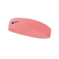 在飛比找Yahoo奇摩購物中心優惠-Nike 頭帶 Headband Swoosh 粉橘 黑色勾