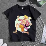 【現貨】海賊王ONE PIECE尼卡路飛可愛卡通印花學生短袖T恤男女親子裝潮