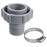 Swimming Pool Drain Fitting Connects Fit for Pools, ID 1.5Inch Connect to the Bottom of the Pool, OD 1Inch Gray