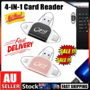Multi-Port 4 in1 Universal SD TF Card Reader,USB C SD TF Memory Card Reader LR