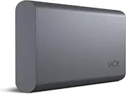 LaCie Mobile Drive Secure 2TB External Solid State Drive Portable SSD - Space Grey, USB-C 3.2, for PC and Mac, Recycled Materials, with Adobe All Apps Plan and Rescue Services (STKH2000800)