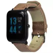 Retro Leather Watch Strap For Amazfit Bip Youth Edition Brown leather Watch Band