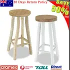 Wooden Bar Stool Seat Counter Chair Home Garden Barstool Solid Teak Wood Outdoor