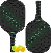 Pickle Ball Paddle Set - Paddles Set, Pickle Ball Racket | USA Approved Paddle Set, Ergonomic Suitable High Shock Absorption for Indoor and Outdoor Games (40x20x1.6cm)