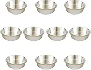 Yuanhe 10 Pack Stainless Steel Shallow Drop-in Poker Table Cup Holders, Silver, 3.5 Inches Diameter, 1.08 Inches Tall