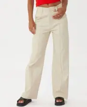 COTTON ON Trendy Plus Size Carter Wide Leg Pants in Stone Size 16W