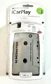 Monster iCarPlay Cassette Tape Car Adapter for iPod Mp3 & iPhone NEW SEALED