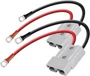 2PCS 8AWG Anderson-Plug Kit,50Amp SB50 Anderson-Plug Cables Terminals,30CM Battery Cables Waterproof Quick Connectors for Battery Power Transfer