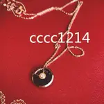 CARTIER卡地亞 AMULETTE 18K玫瑰金項鍊 縞瑪瑙 鑽石 護身符 黑色吊墜 B3047200