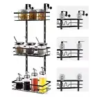 Over Door Shower Caddy 3 Tiers Bath Storage Rack Holder Kitchen Organizer Shelf