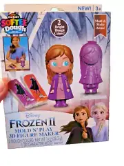 DISNEY FROZEN II CrazArt Softee Dough Mold and Play 3D Figure Maker NIB