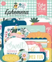 Echo Park POOL PARTY Ephemera Die Cut Pieces 33p Planner Summer