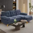 Convertible Sectional Sofa Couch, L-Shaped Couch with Reversible Chaise Lounge,