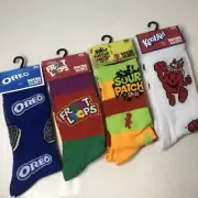 Oreo Fruit Loops Sour Patch Kool-Aid Adult Men’s Crew Socks Size 6-12 Novelty