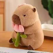 NatureMan Cute Capybara Stuffed Animals,Kawaii Capybara Plush Toys, Capybara Stuffed Aniamls Toys for Girls Kids Adults Birthdays (Flower Style -12inch)