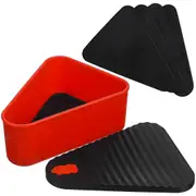 1 Set Pizza Storage Container Triangle Pizza Leftover Container Pizza Box Silicone Food Container with Spacers
