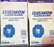 2*DIGIMON CARD GAME STORE TOURNAMENT KIT 2025 Vol 1 - NEW & SEALED ENGLISH