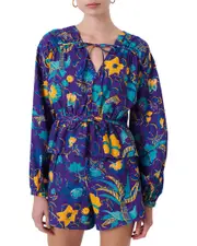 Derek Lam 10 Crosby Breanna Gathered Linen-Blend Top