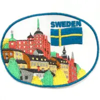 在飛比找松果購物優惠-瑞典 斯德哥爾摩 景點 電繡背膠補丁 袖標 INS打卡地標 