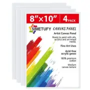 4 Pack 8X10in Painting Canvas for Kids Primed Canvas Panels 100% Cotton