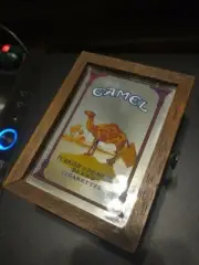 Vintage - Camel Cigarettes - Wooden Box/Vault Felt Lined With Mirror - *RARE*