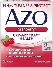Azo Cranberry Urinary Tract Health Dietary Supplement Caplets - 50 Ct., Pack of 6