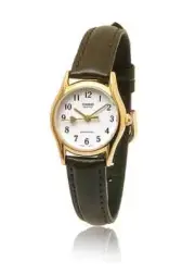 Casio Women's Analog Watch LTP-1094Q-7B5 - Classic White Dial with Brown Leather
