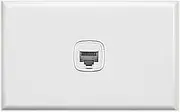 HPM Excel 1 Gang Cat3 RJ12 Horizontal Telephone Outlet Socket, White