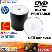 BULK BUY Blank DVD Discs Inkjet Printable HP Ritek Databank Kodak DVD-R 16X