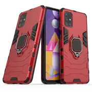 With Ring Stand Cover Case For Samsung Galaxy M31S - Red