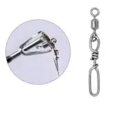 Snap Swivels Fishing Swivels 0.25/0.45/0.6g/pc Silver Stainless Steel Diving