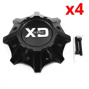 Set of 4 KMC XD Gloss Black 8x165.10 Center Cap XD838 Mammoth T148L215-H48-S1