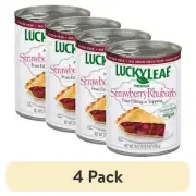 Lucky Leaf Premium Strawberry Rhubarb Fruit Filling and Topping, 21 oz (4 pack)