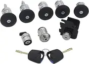 Complete Lock Set Ignition Switch Left Right Door Lock Trunk Lock Fit for Ford Transit Connect 2002-2013 8PCS